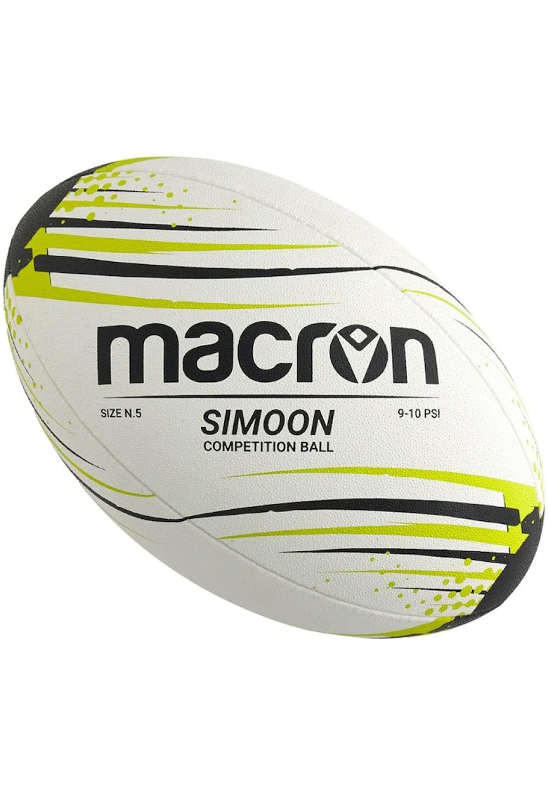 Minge rugby  SIMOON competition - marimea 5 - alb/bleumarin/verde fluo