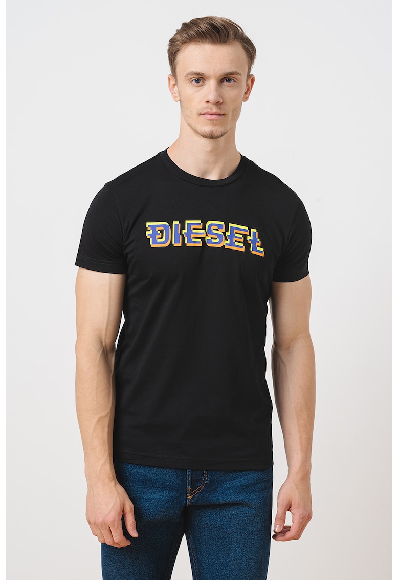 Tricou din bumbac cu imprimeu logo Diegor