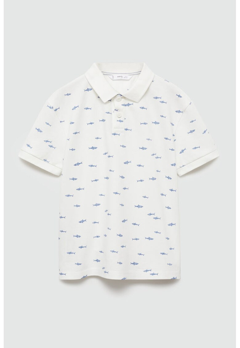 Tricou polo din bumbac cu aspect pique Javier
