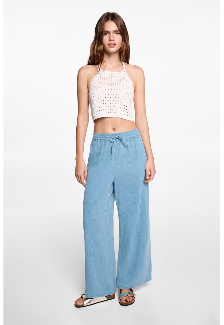 Pantaloni din bumbac cu croiala ampla Easy