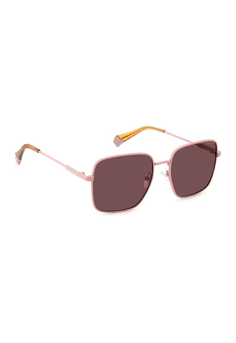 Polaroid Ochelari de soare patrati polarizati - Maro cognac/Roz pastel