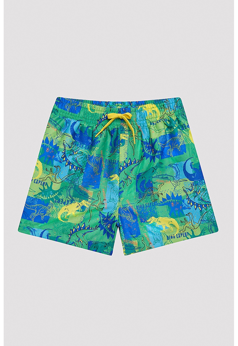 Pantaloni scurti de baie cu imprimeu cu dinozauri