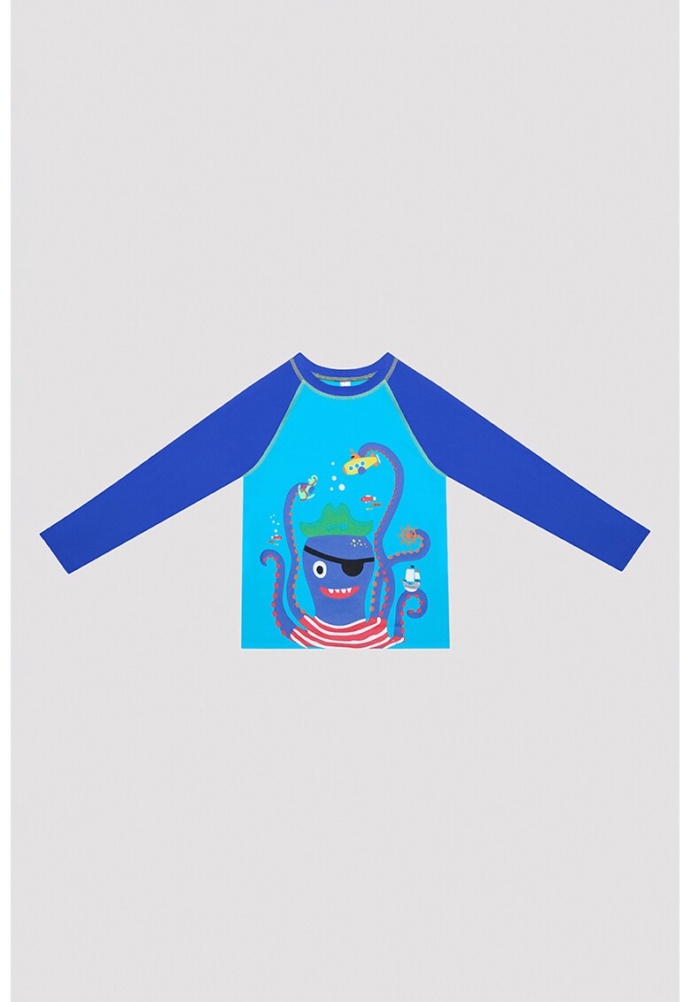 Bluza de baie cu imprimeu grafic