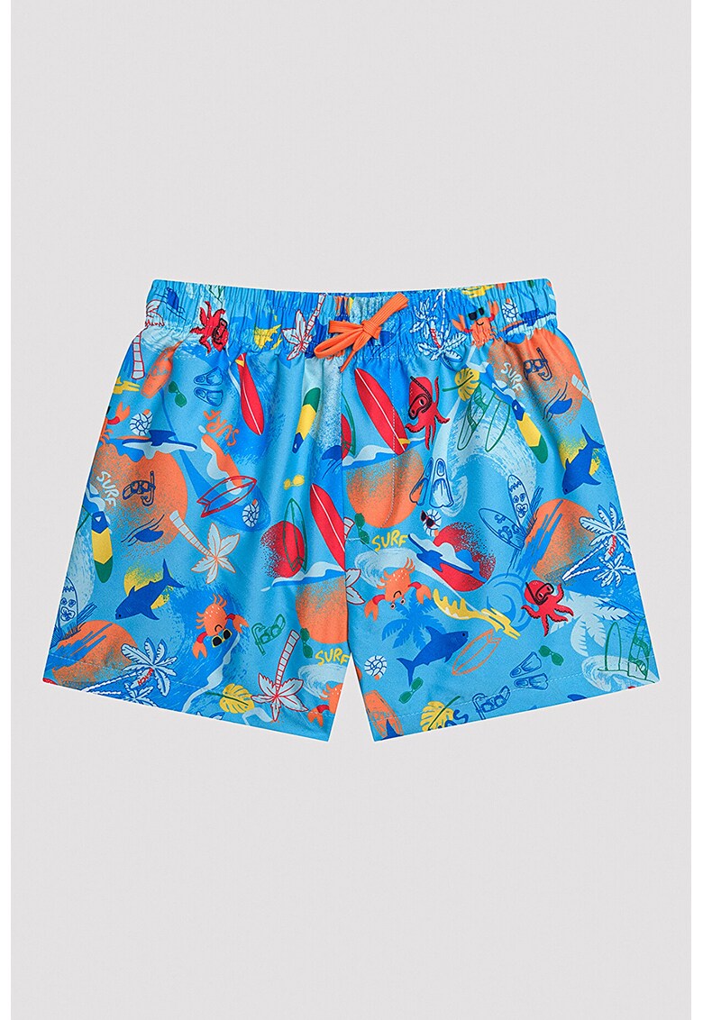 Pantaloni scurti de baie cu imprimeu grafic