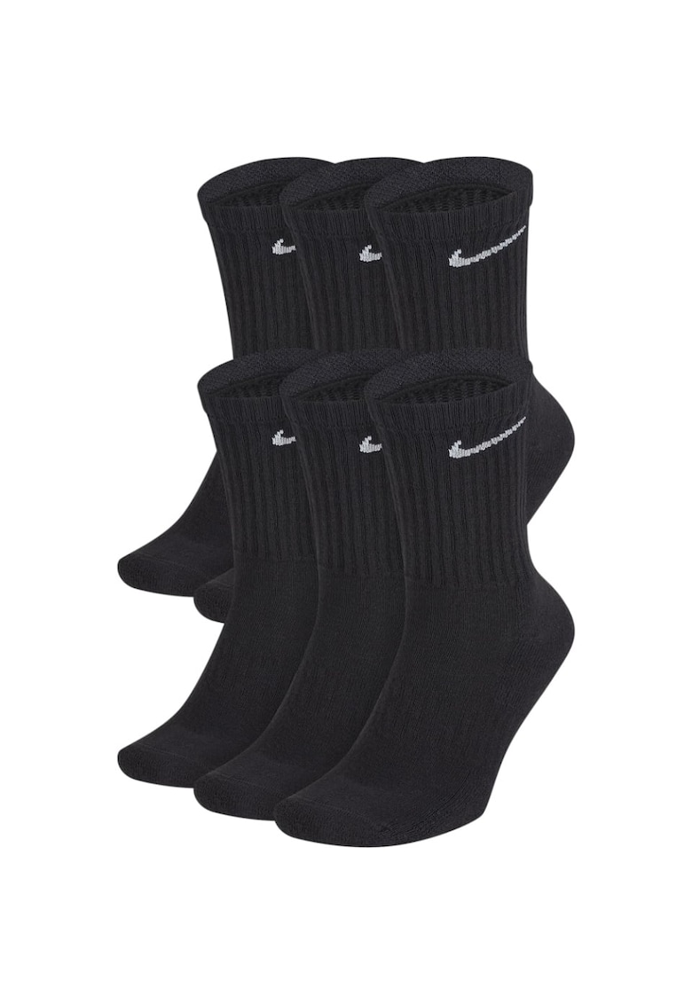 Set 6 perechi sosete Everyday Cushioned Training Crew - negru - Negru