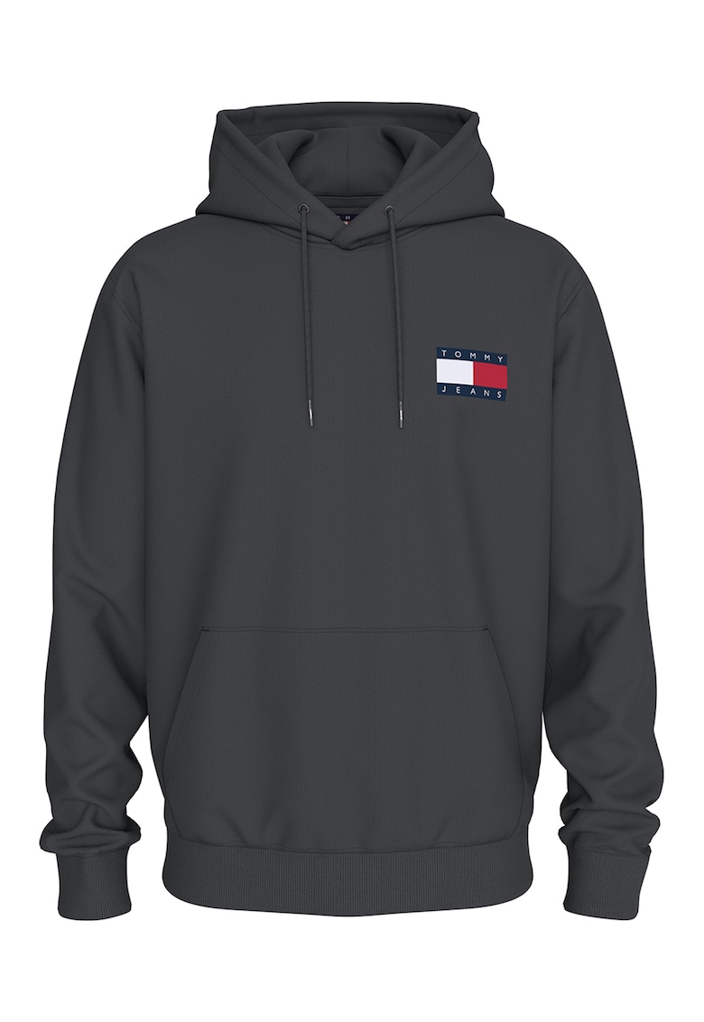 Hanorac regular-fit cu imprimeu logo - Gri antracit