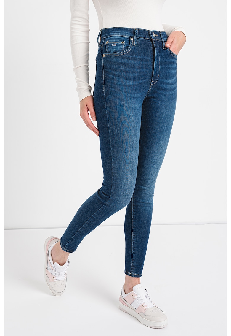 Blugi skinny cu talie inalta Sylvia