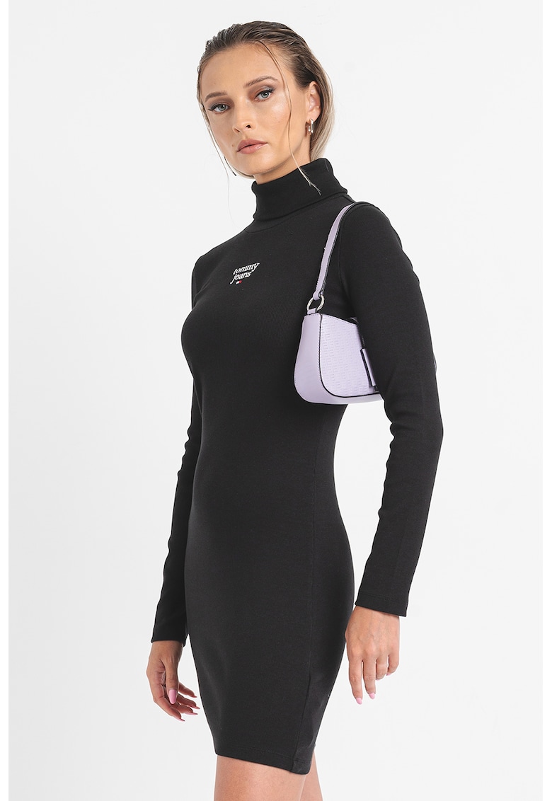 Rochie mini cu guler inalt