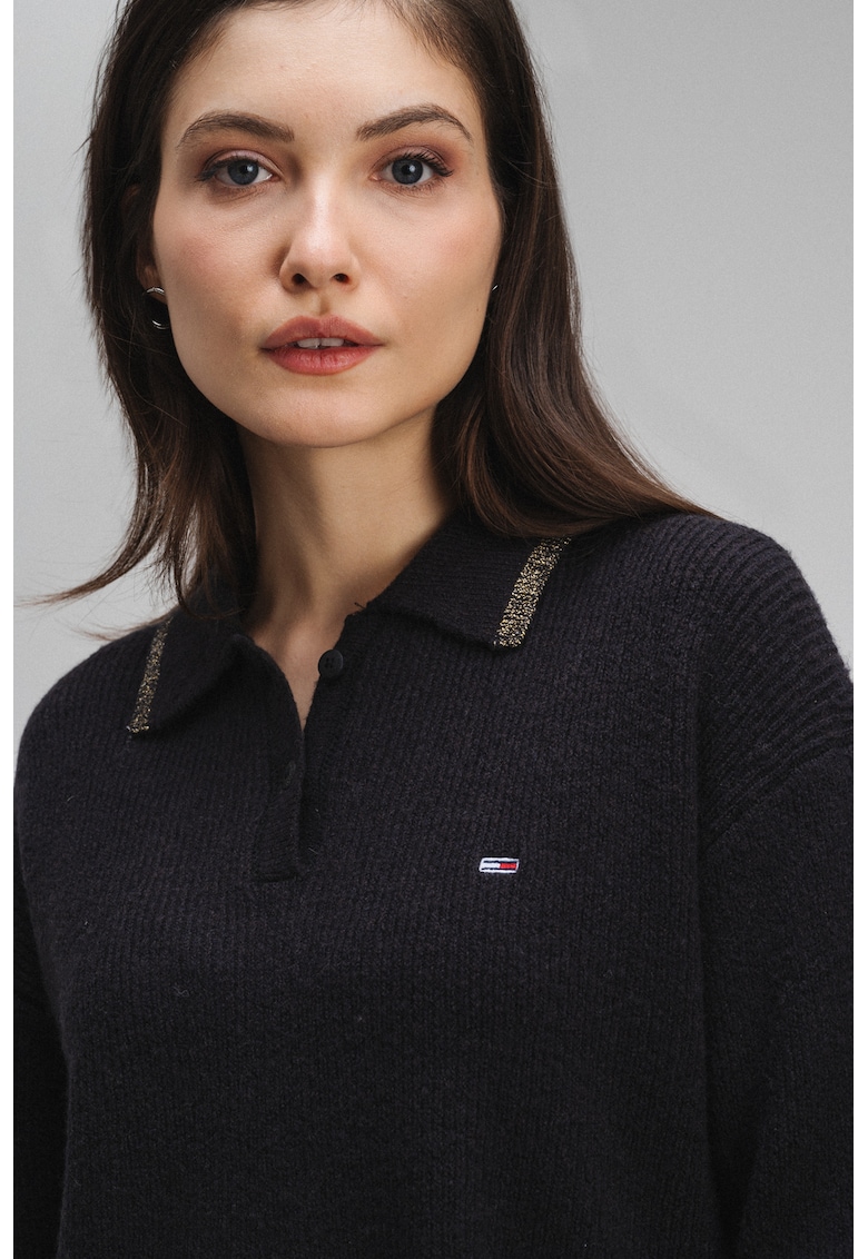 Pulover polo din amestec de lana