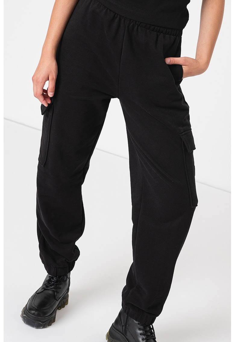 Pantaloni cargo cu talie elastica