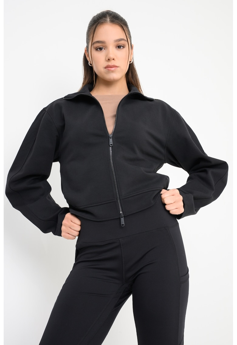Bluza de trening cu fermoar J20J224609 - Negru