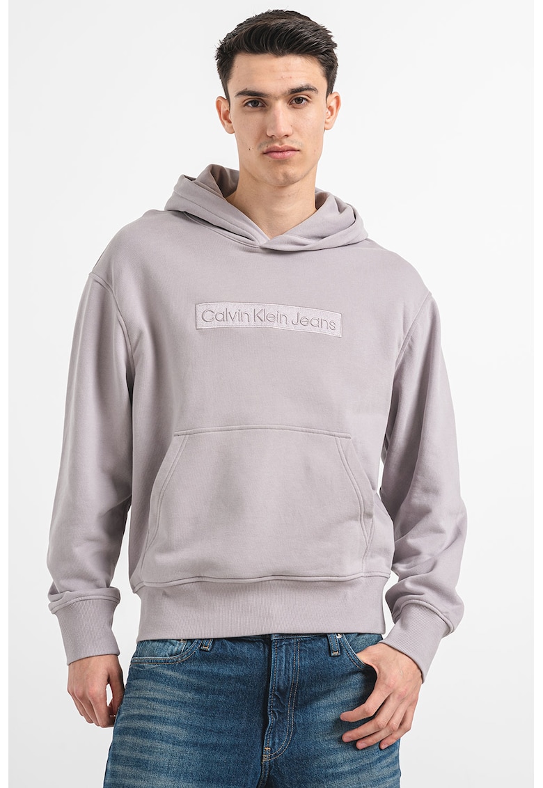 Hanorac din bumbac organic cu logo brodat