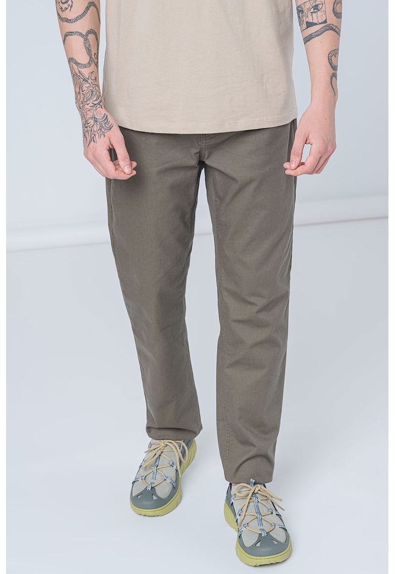 Pantaloni relaxed fit din amestec de bumbac