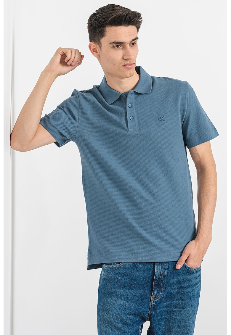 Tricou polo texturat