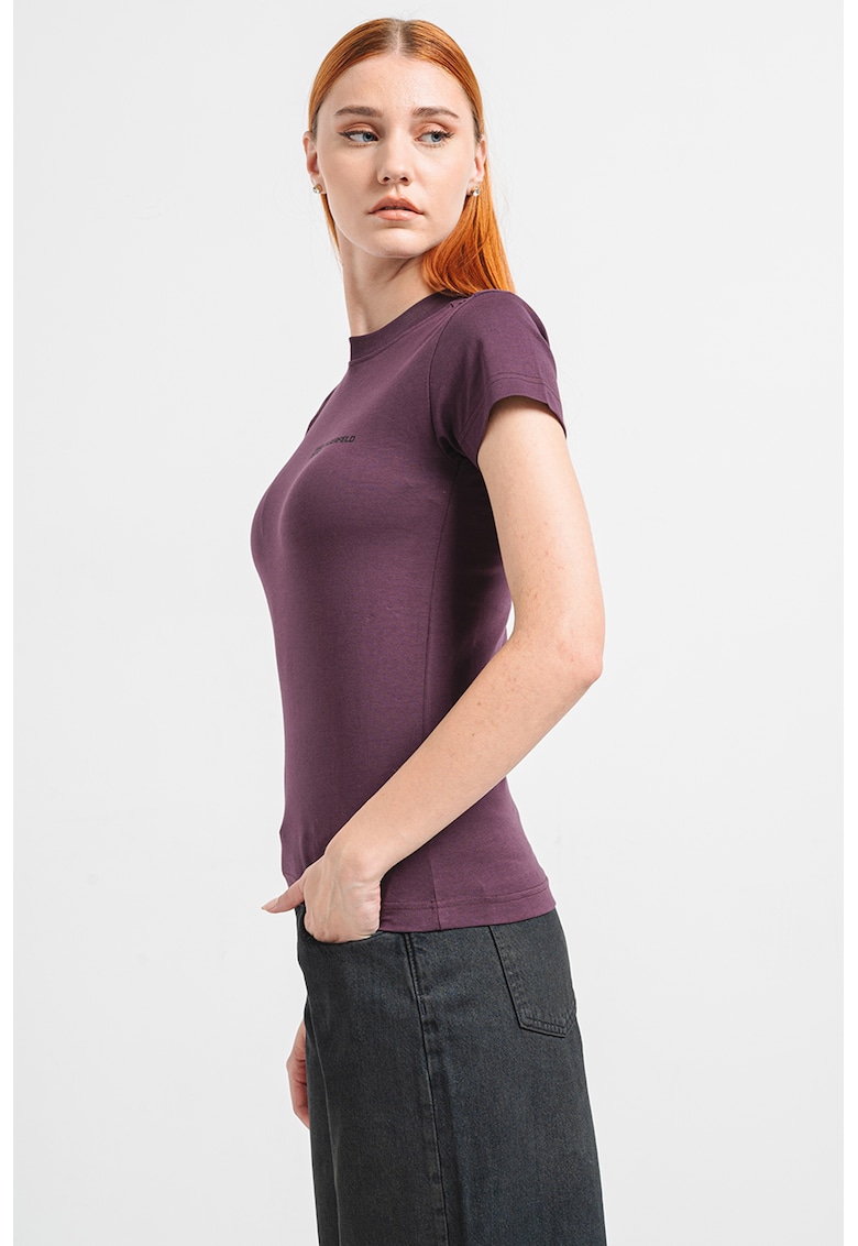 Tricou slim fit de bumbac organic