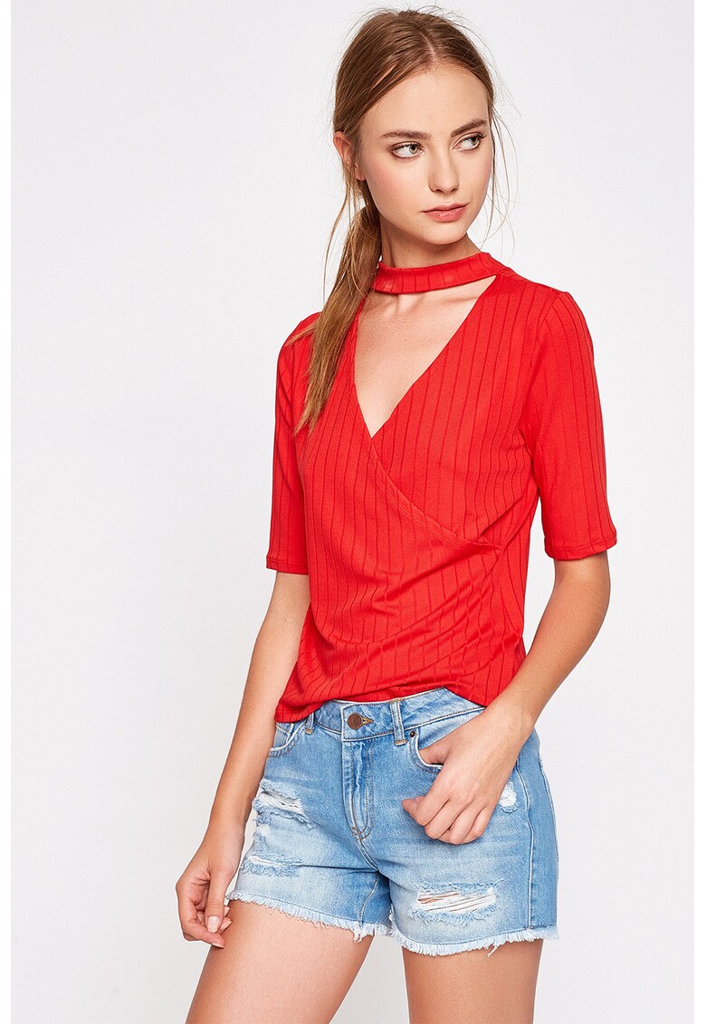Bluza cu guler decorativ