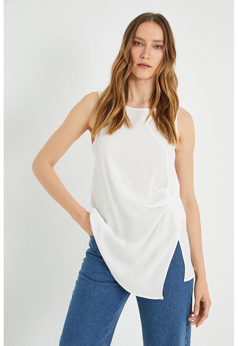 Bluza asimetrica fara maneci