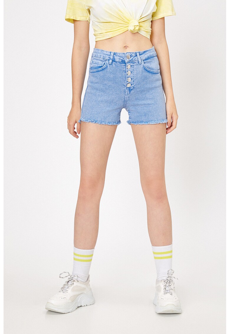Pantaloni scurti din denim cu talie inalta