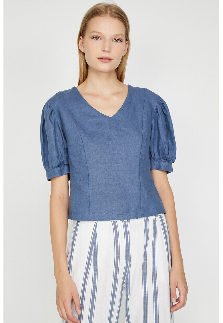 Bluza de in cu maneci bufante