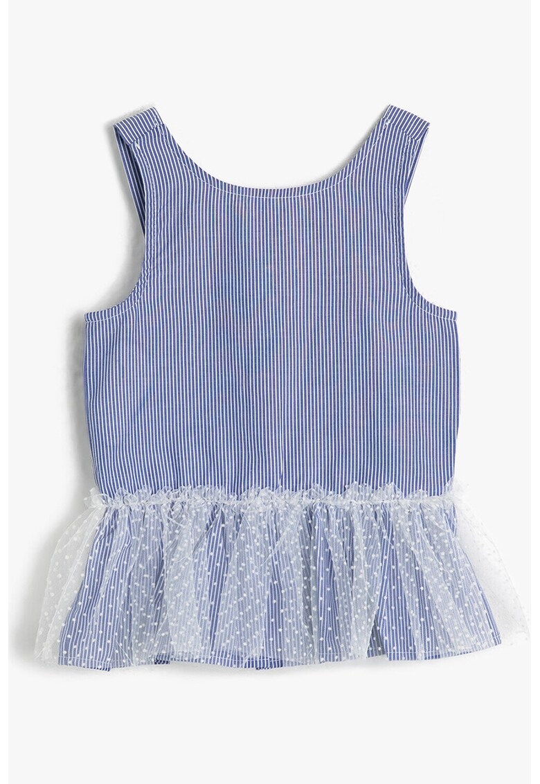 Top fara maneci cu terminatie peplum