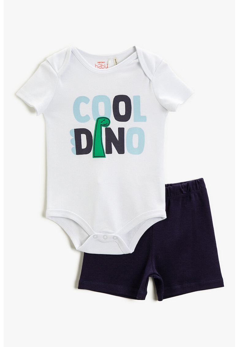 Set de imbracaminte cu imprimeu text - 2 piese