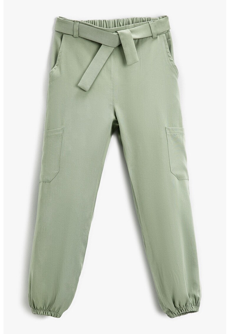 Pantaloni cargo cu cordon in talie