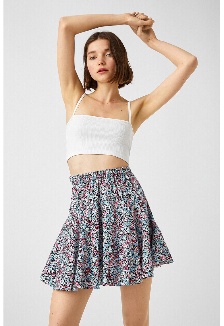 Fusta scurta cu model floral