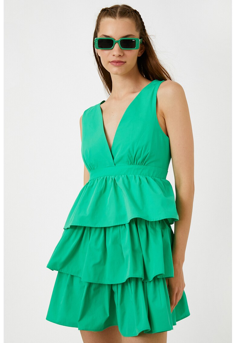 Rochie stratificata cu decolteu in V