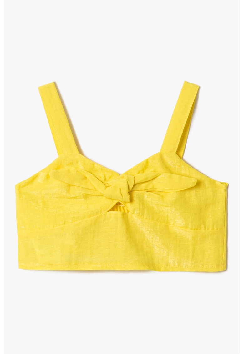 Bluza crop cu detaliu innodat