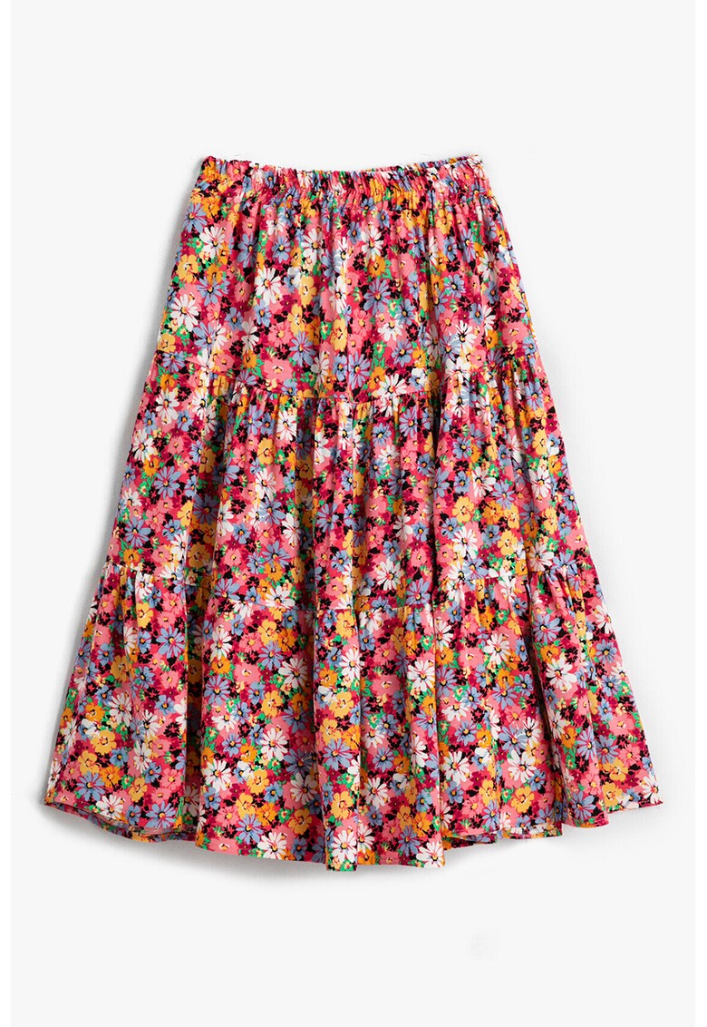 Fusta midi cu imprimeu floral