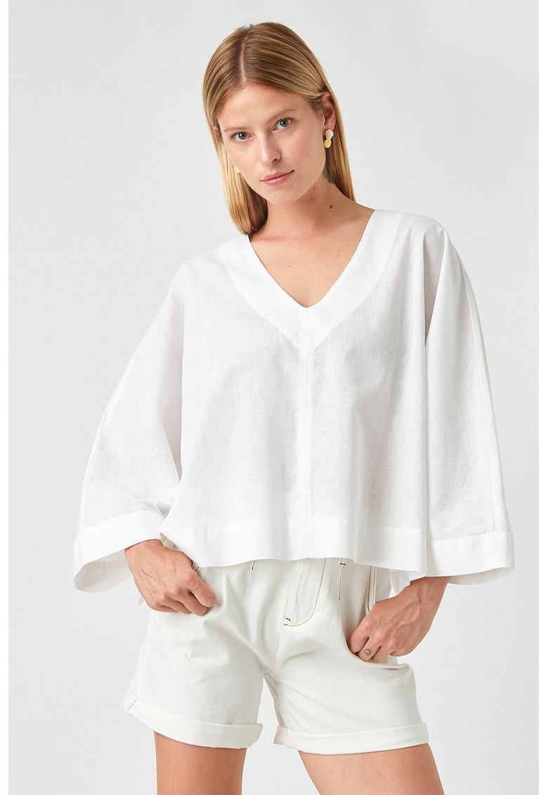 Bluza supradimensionata de in si bumbac