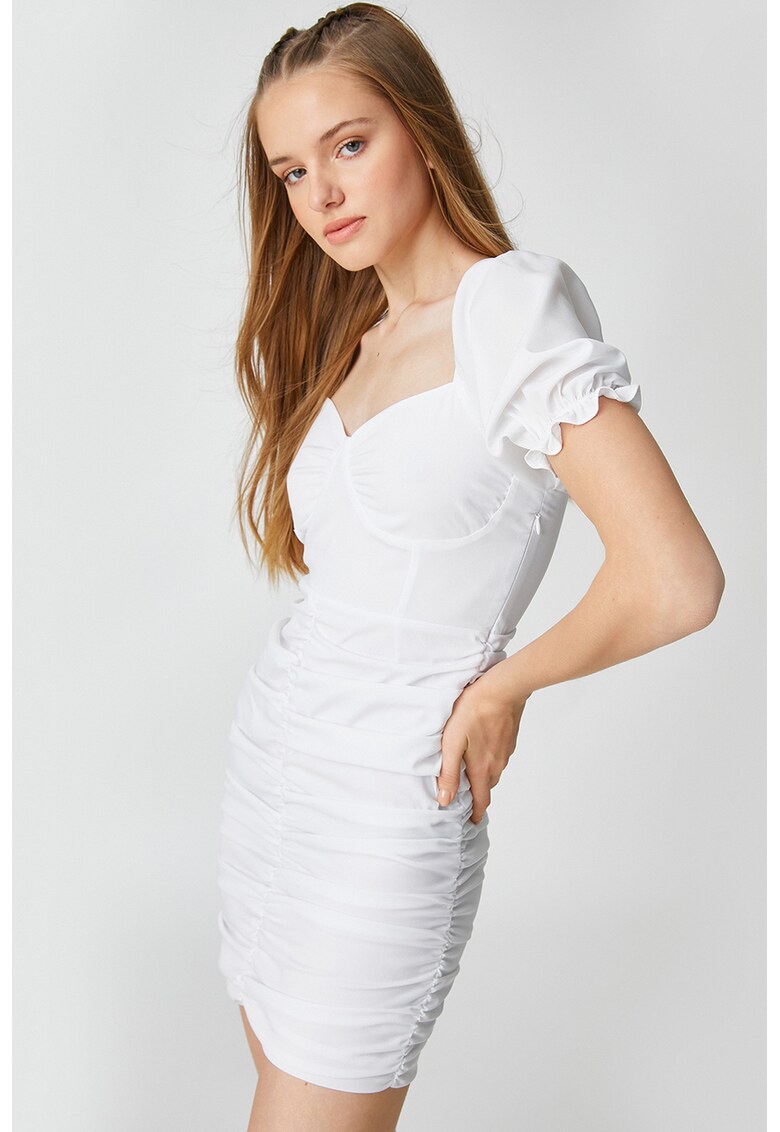 Rochie mini cu maneci bufante