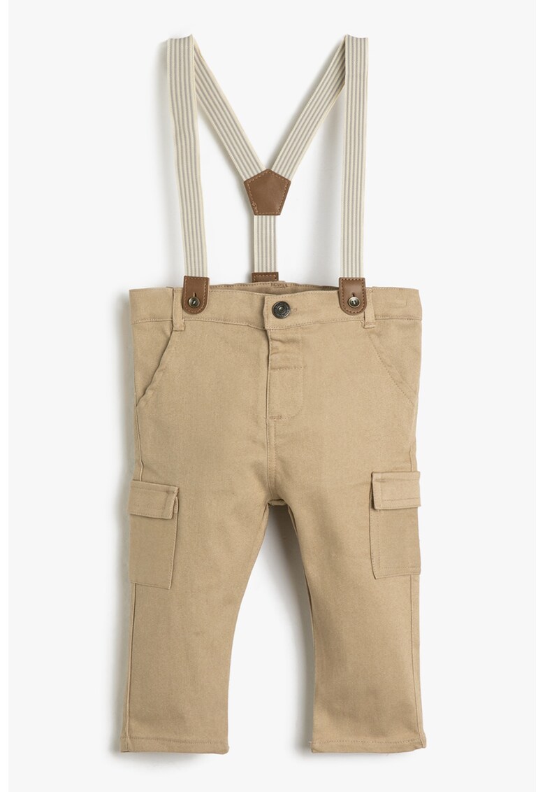 Pantaloni cargo cu bretele detasabile