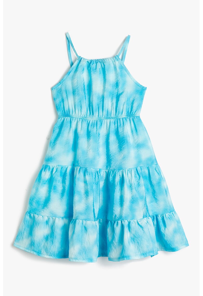 Rochie cu model tie-dye si croiala in A