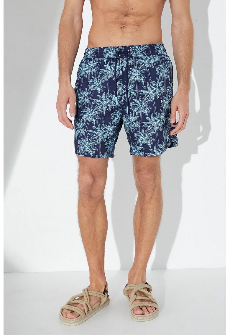 Pantaloni scurti de baie cu imprimeu tropical