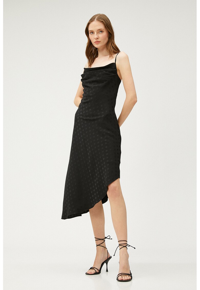 Rochie asimetrica cu decolteu drapat