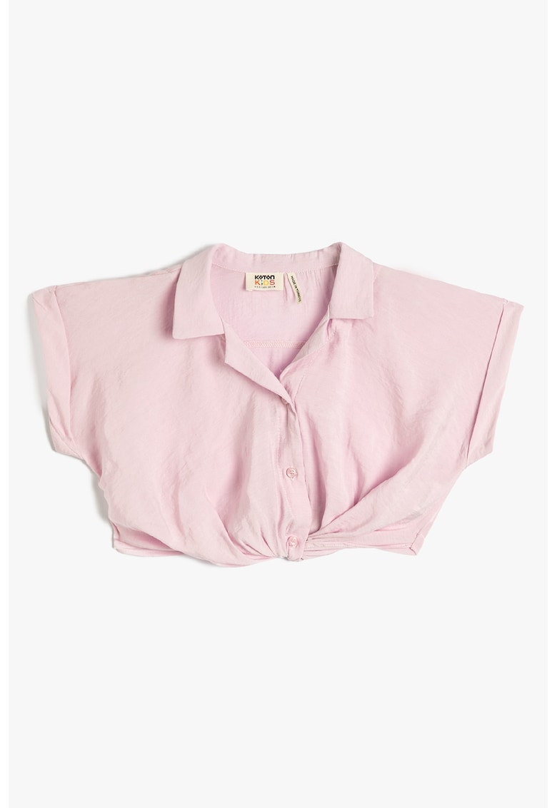 Camasa crop din amestec de modal