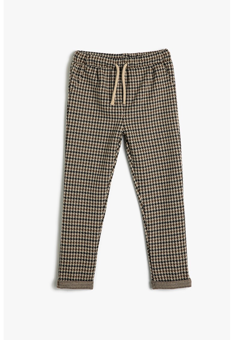 Pantaloni cu imprimeu houndstooth