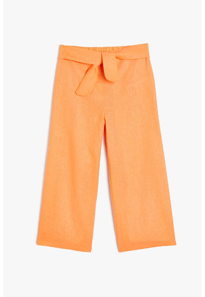 Pantaloni din amestec de in cu snur in talie