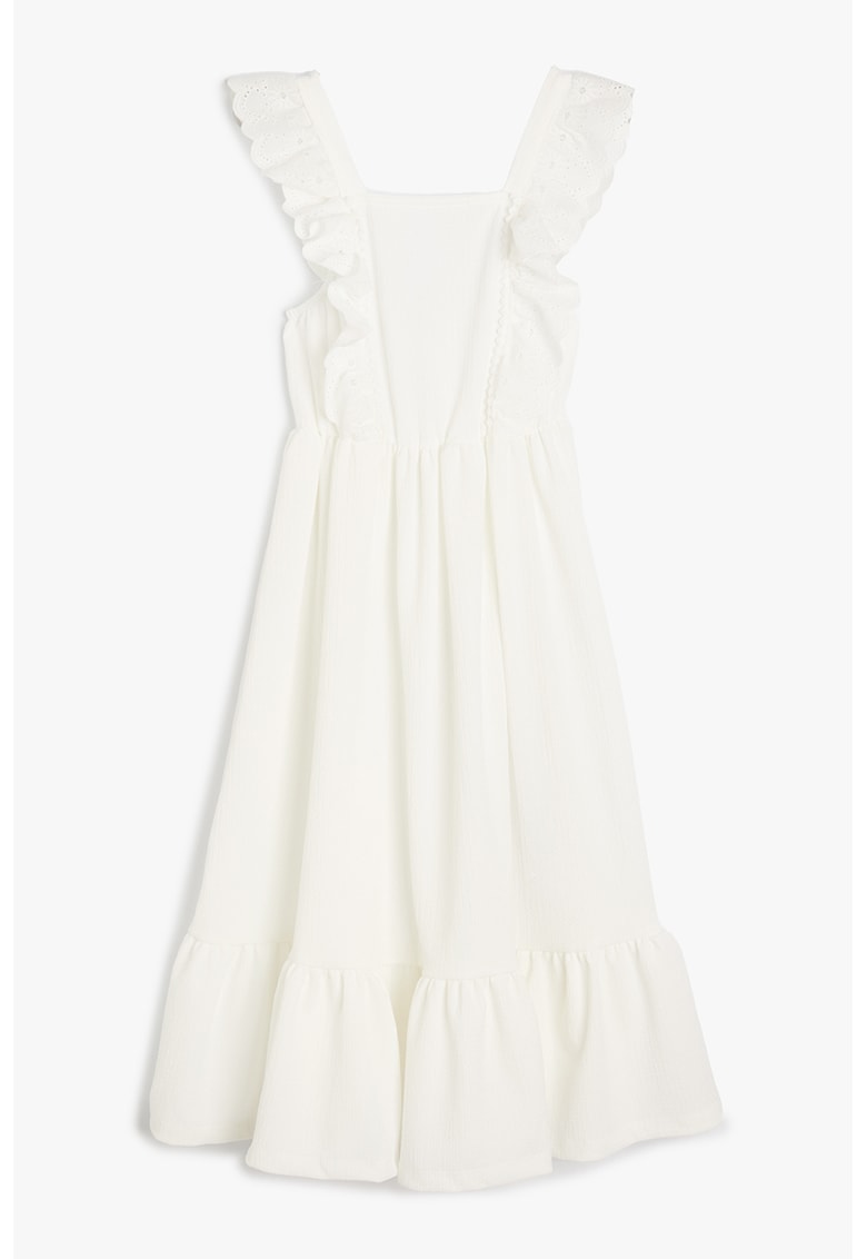 Rochie midi evazata cu decolteu patrat