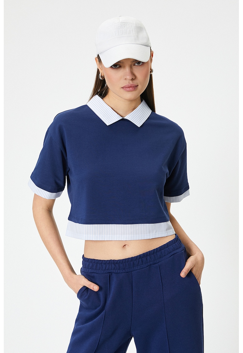 Tricou crop din bumbac