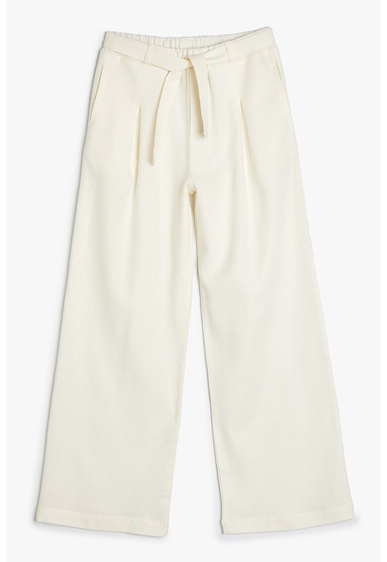 Pantaloni cu croiala ampla si snur in talie