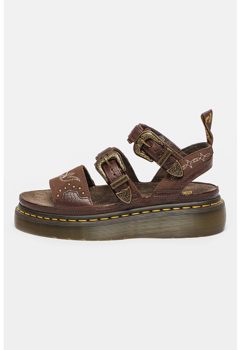 Dr Martens Сандали Gryphon Quad с кожа и велур за Жени Dr Martens Сандали Gryphon Quad с кожа и велур за Жени