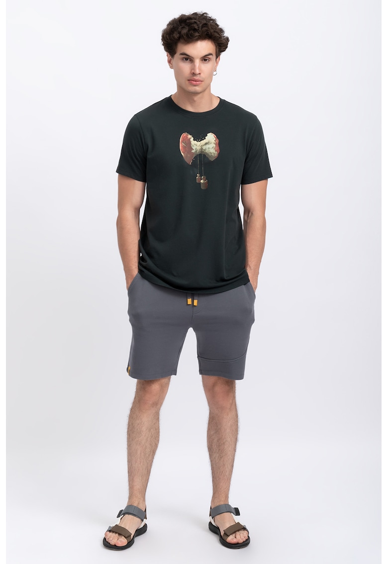 Tricou unisex cu imprimeu grafic - Negru stins