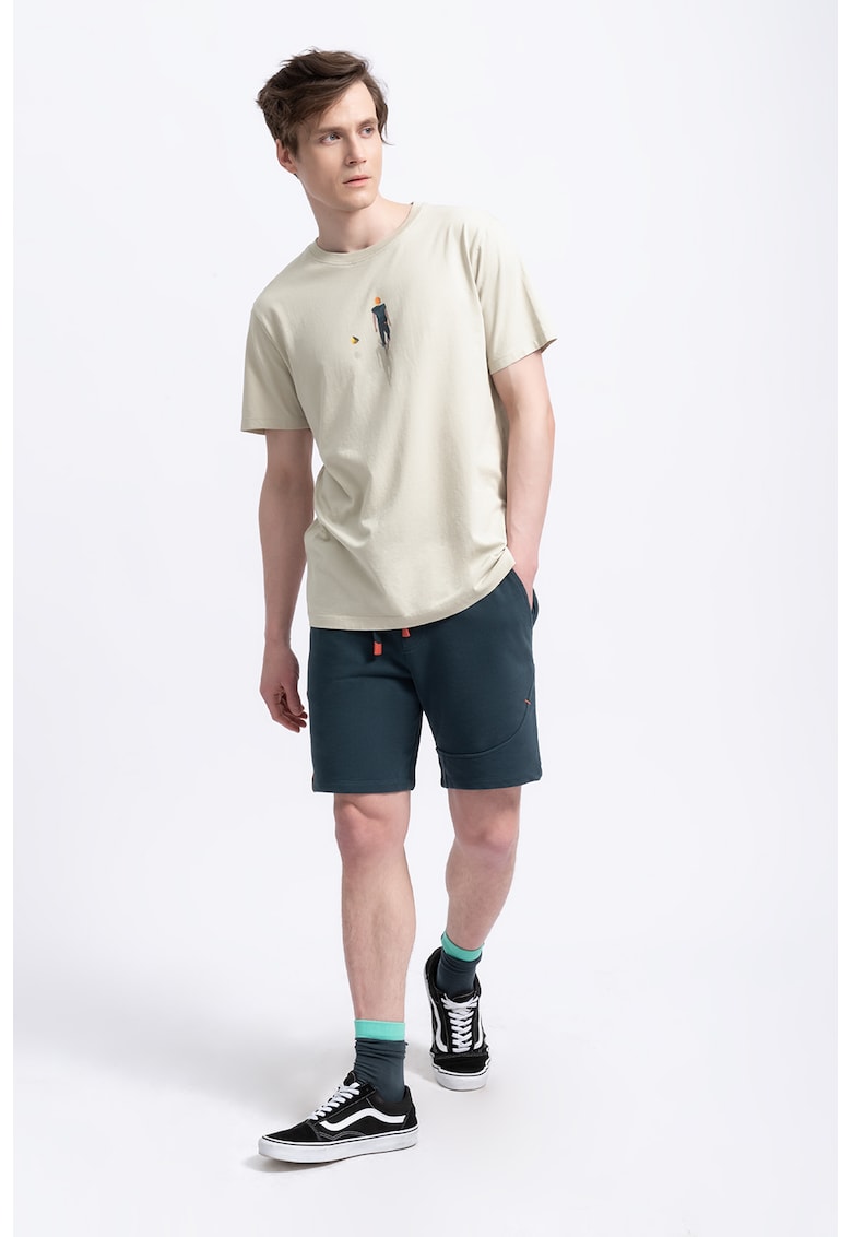 Tricou unisex cu imprimeu grafic - Bej deschis