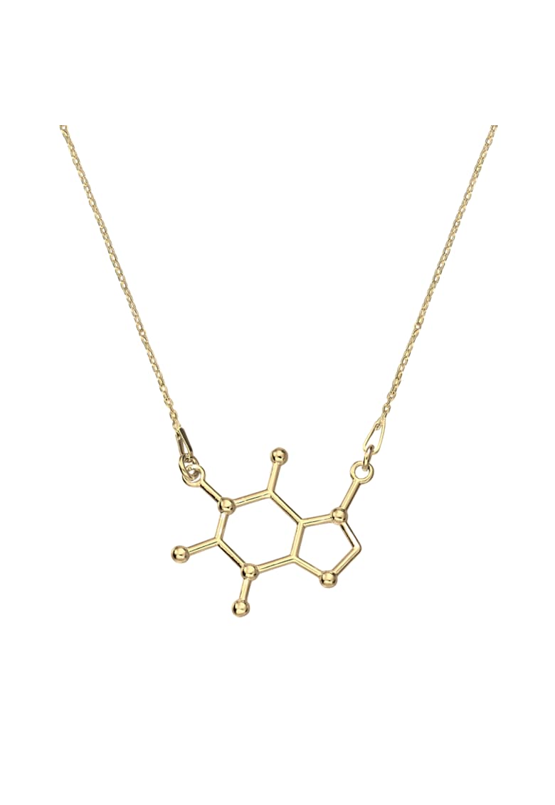 Colier Argint 925 cu pandantiv - Molecula de cafeina