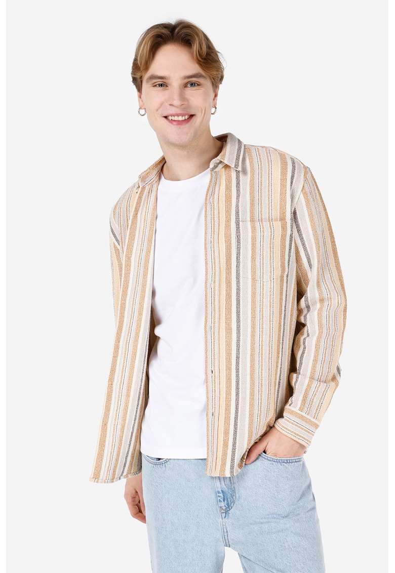 Camasa din bumbac cu model in dungi