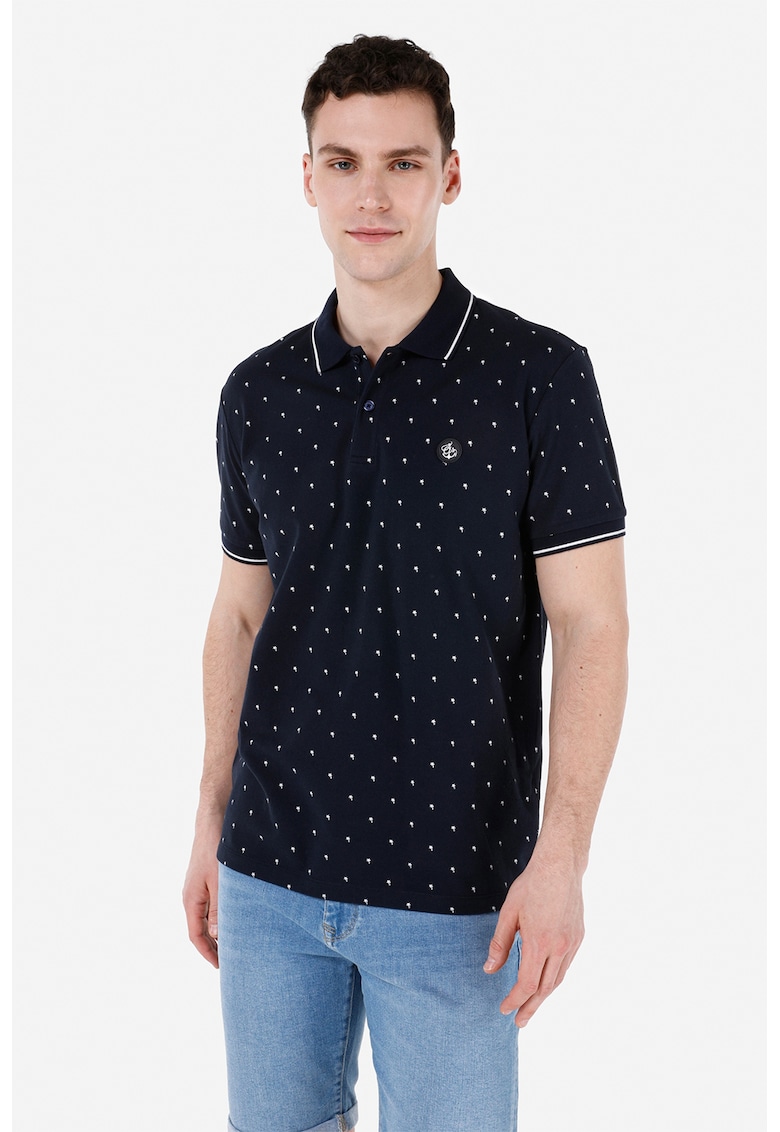 Tricou polo din bumbac cu model