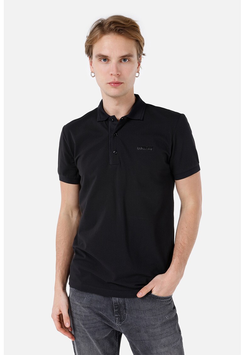 Tricou polo din bumbac - Negru