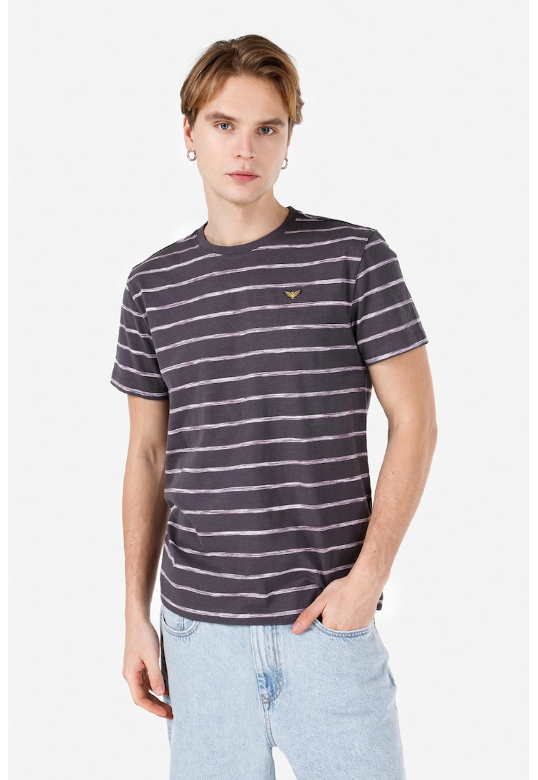Tricou cu decolteu rotund - Lila pal/Violet prafuit